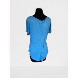 Ocean Blue Burn Out Tee T1443L  Large  (I) NWT Boutique
